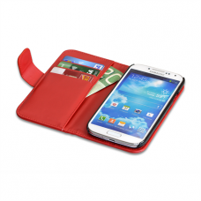 Samsung Galaxy S4 Lambskin flip cover & 3 card wallet Case