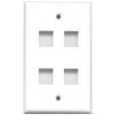 Wall Plate RJ45 4-Port Keystone